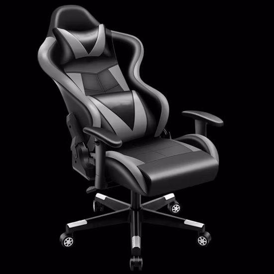 Free Shipping Racer Leather Style Footrest Brand Floor Rocker Black Mechanism Racing Office Custom Chairs Sample Gaming Chair