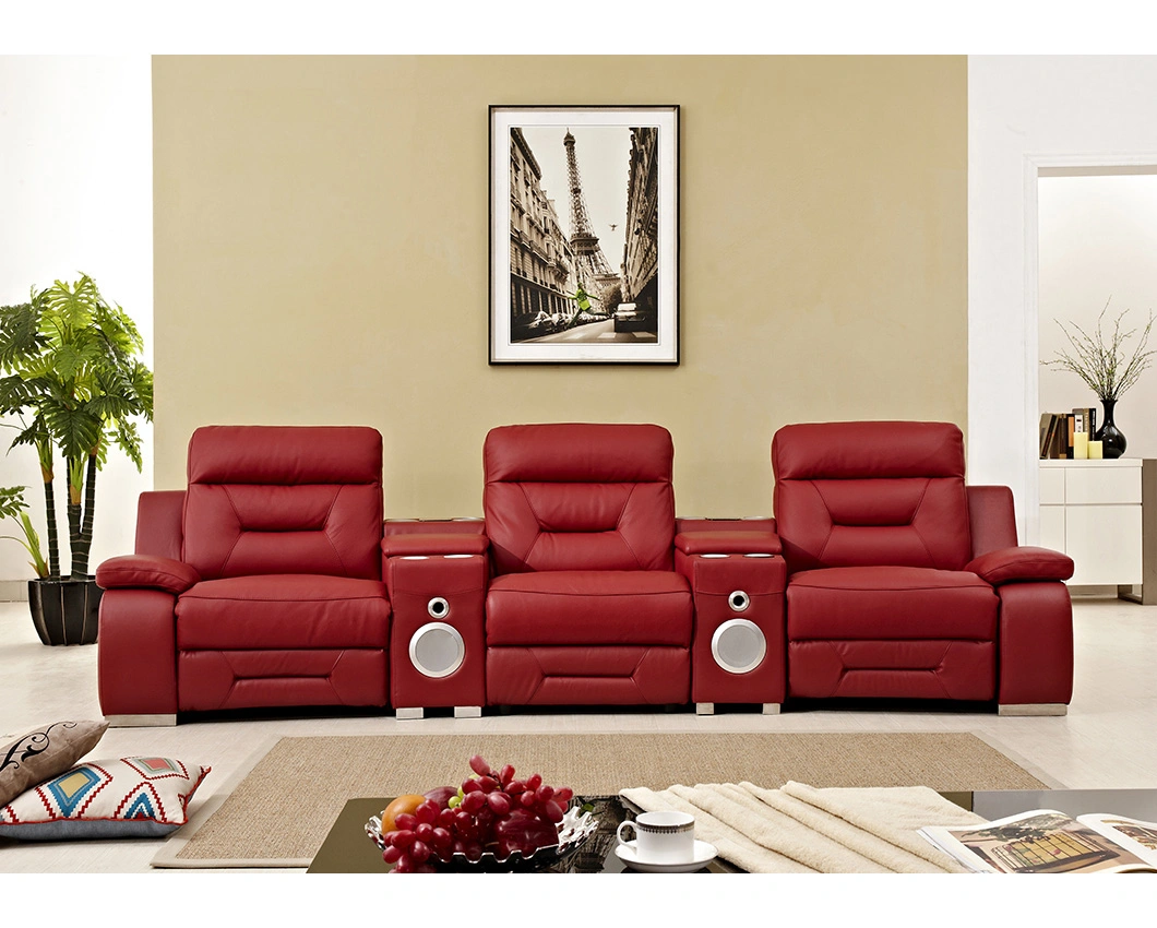 Modern Executive Furniture Home Concise Theater Recliner Leather Sofa